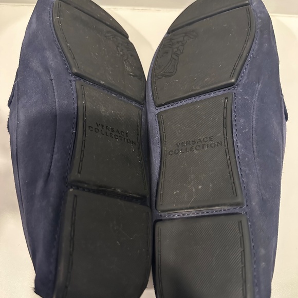 Versace Collection suede loafers blue main image 4